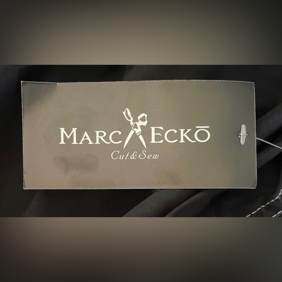 Mens Dress Shirt Black Mark Ecko With Front Chest Pockets Size L - Picture 5 of 6